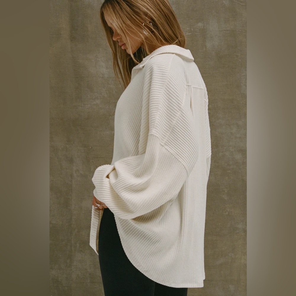 Joah Brown Deep V Plunge Pullover - Picture 3 of 9